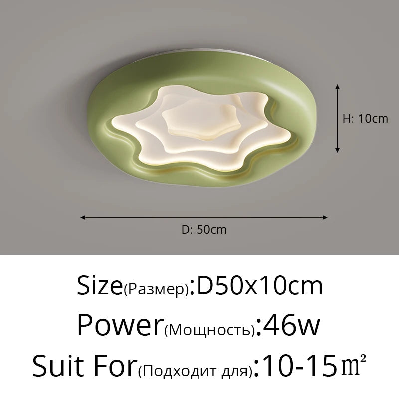 plafonnier moderne en résine style nuage protection yeux