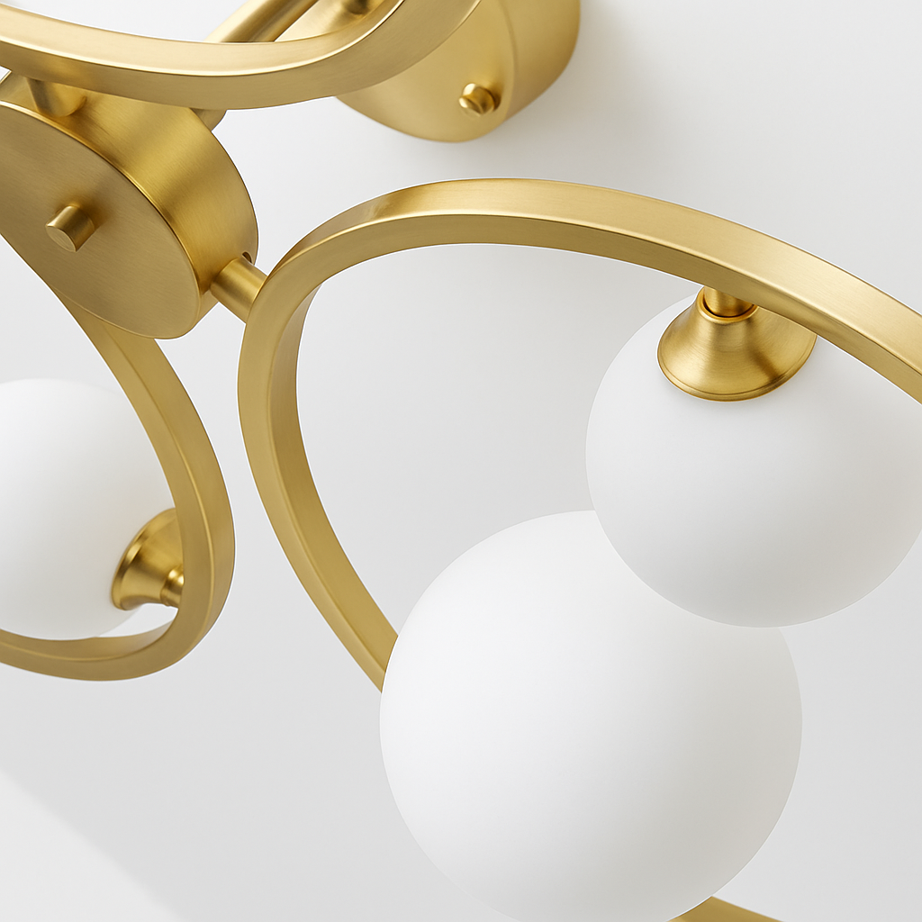 plafonnier moderne en verre design pour intérieur élégant