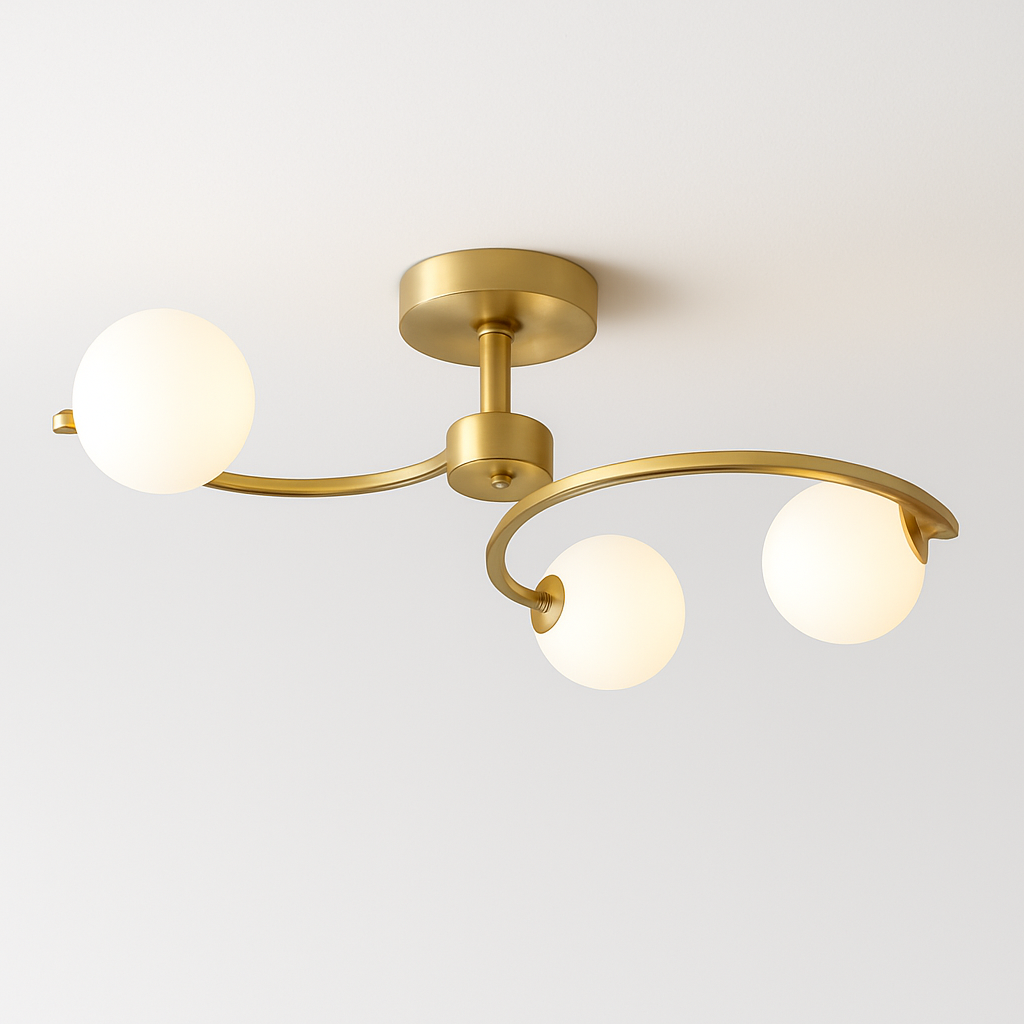 plafonnier moderne en verre design pour intérieur élégant