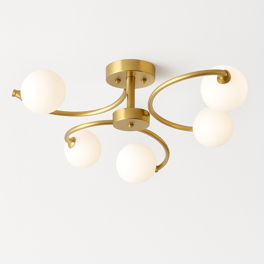 plafonnier moderne en verre design pour intérieur élégant