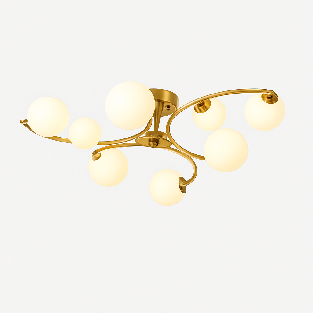 plafonnier moderne en verre design pour intérieur élégant
