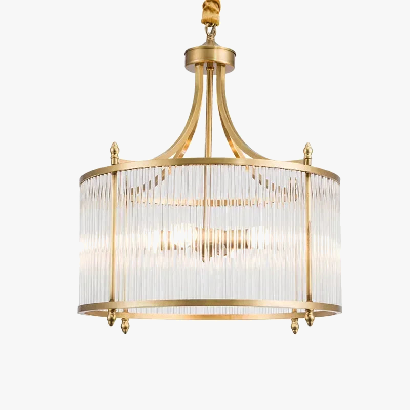 plafonnier moderne en verre et cuivre doré pour intérieur élégant