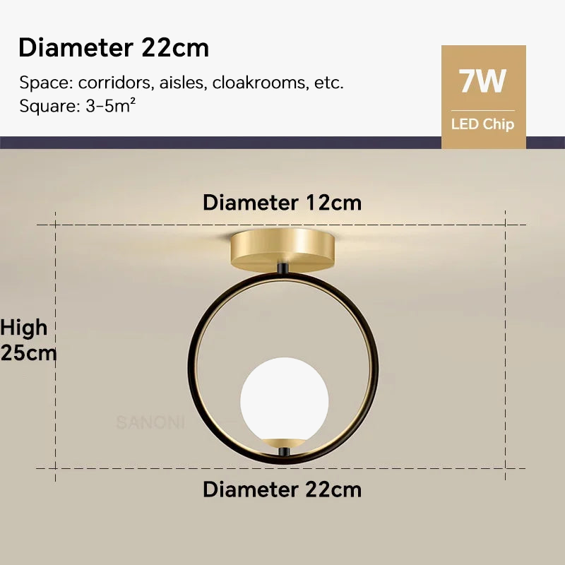 plafonnier moderne en verre pour éclairage intérieur décoratif