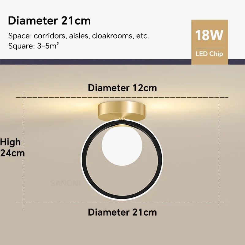 plafonnier moderne en verre pour éclairage intérieur décoratif