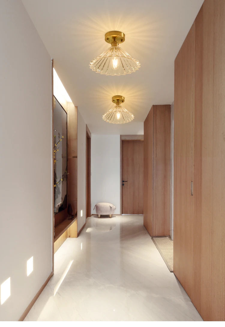 plafonnier moderne en verre pour intérieur et extérieur lumineux