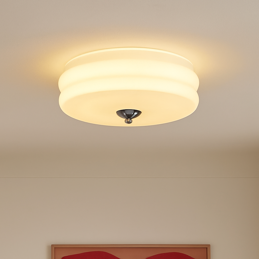plafonnier moderne en verre rétro style vintage pour intérieur élégant