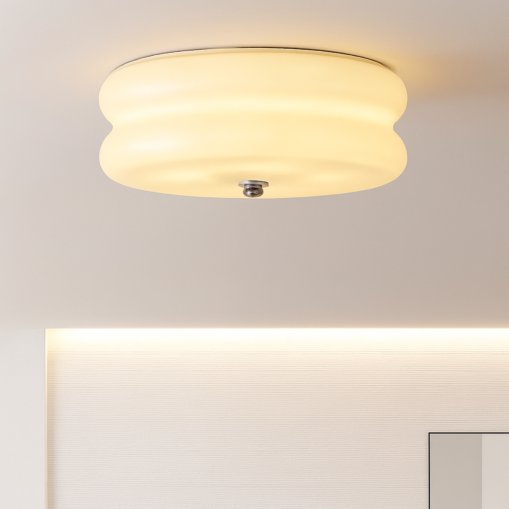 plafonnier moderne en verre rétro style vintage pour intérieur élégant