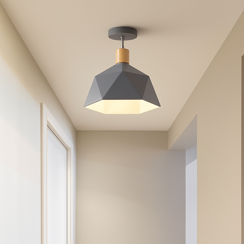 Plafonnier moderne LED avec abat-jour en métal Garino
