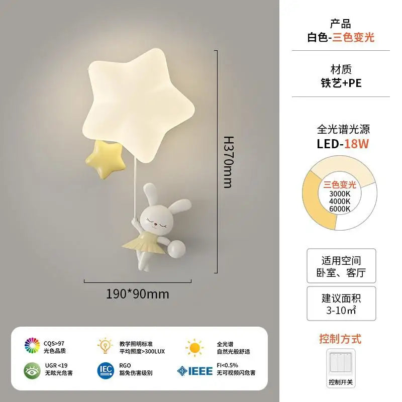 plafonnier moderne à LED avec couverture en coton décorative
