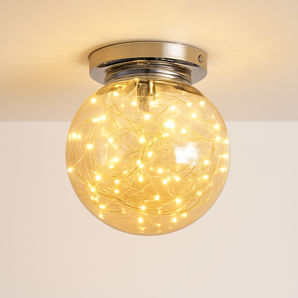 Plafonnier moderne LED avec globe en verre Duna