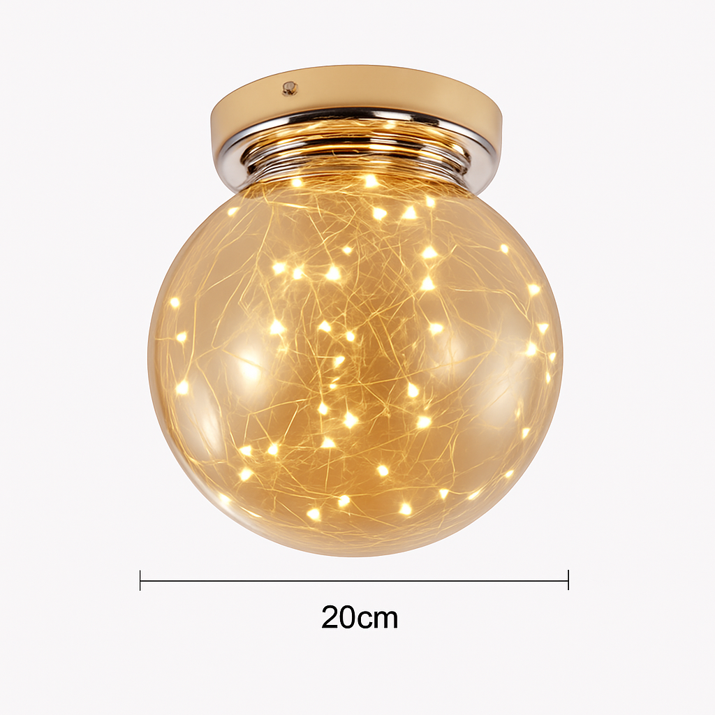 Plafonnier moderne LED avec globe en verre Duna
