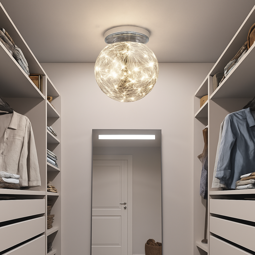 Plafonnier moderne LED avec globe en verre Duna