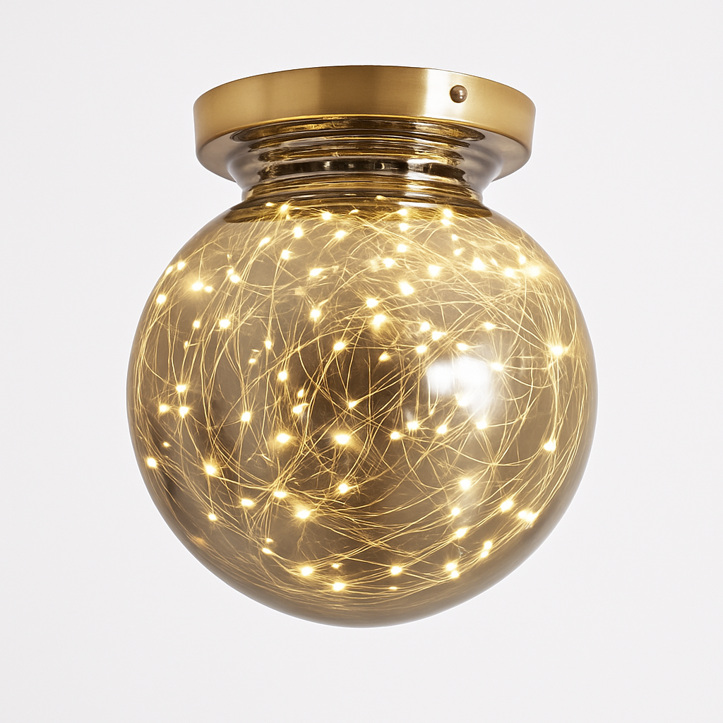 Plafonnier moderne LED avec globe en verre Duna