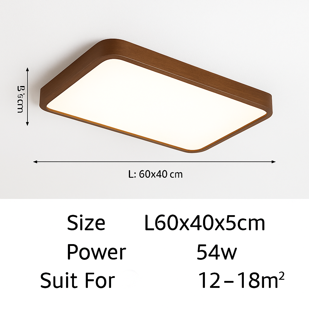Plafonnier moderne LED bois massif
