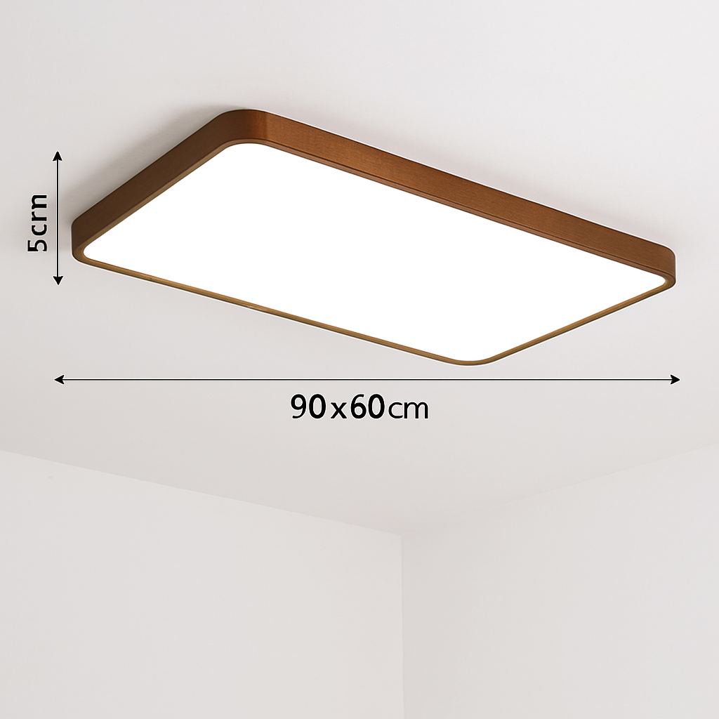 Plafonnier moderne LED bois massif