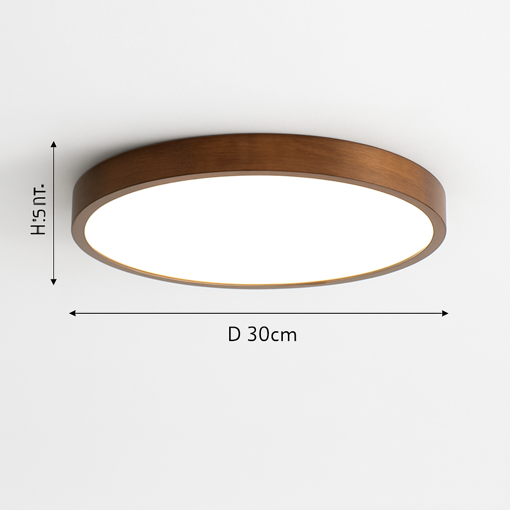 Plafonnier moderne LED bois massif