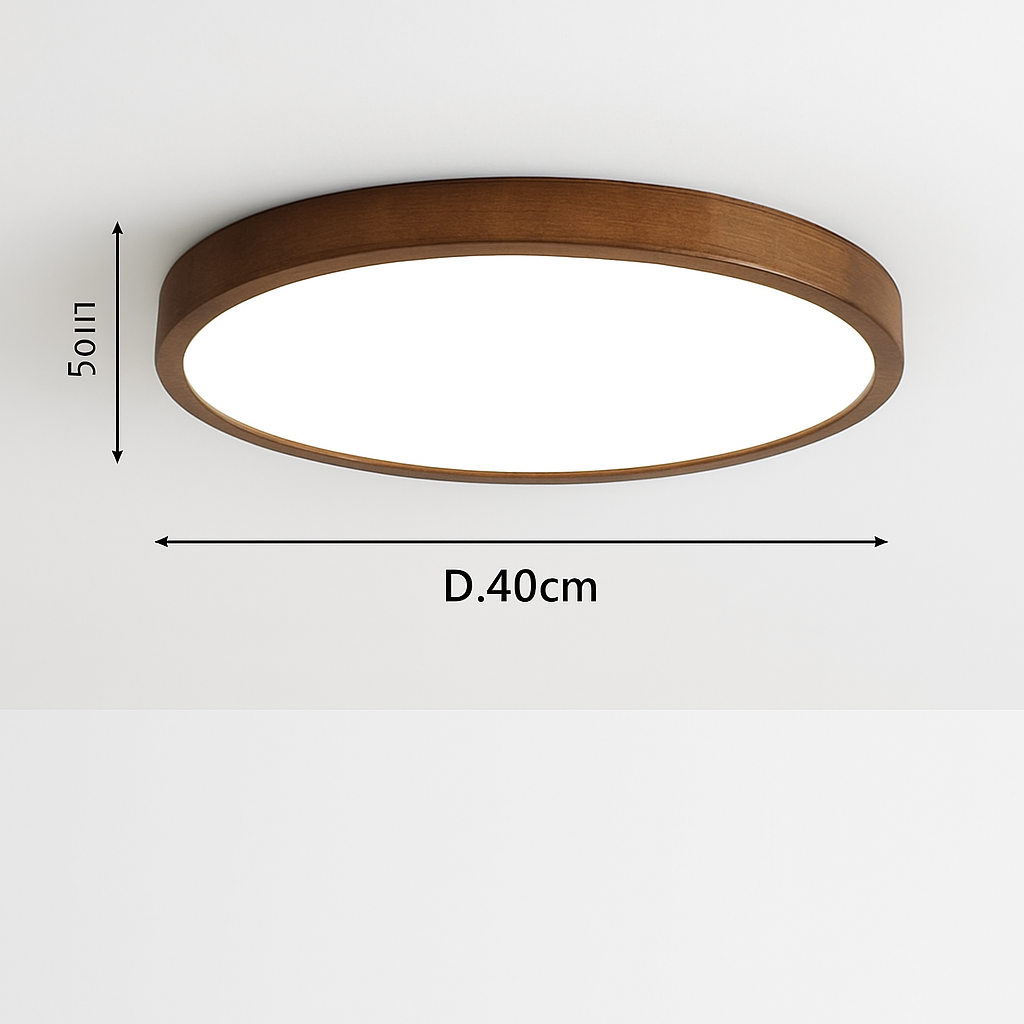 Plafonnier moderne LED bois massif