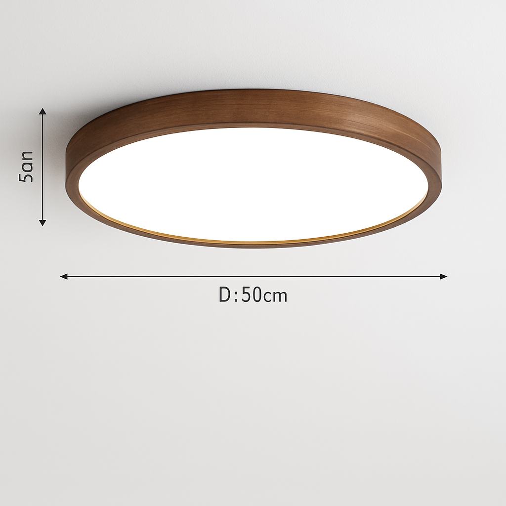 Plafonnier moderne LED bois massif