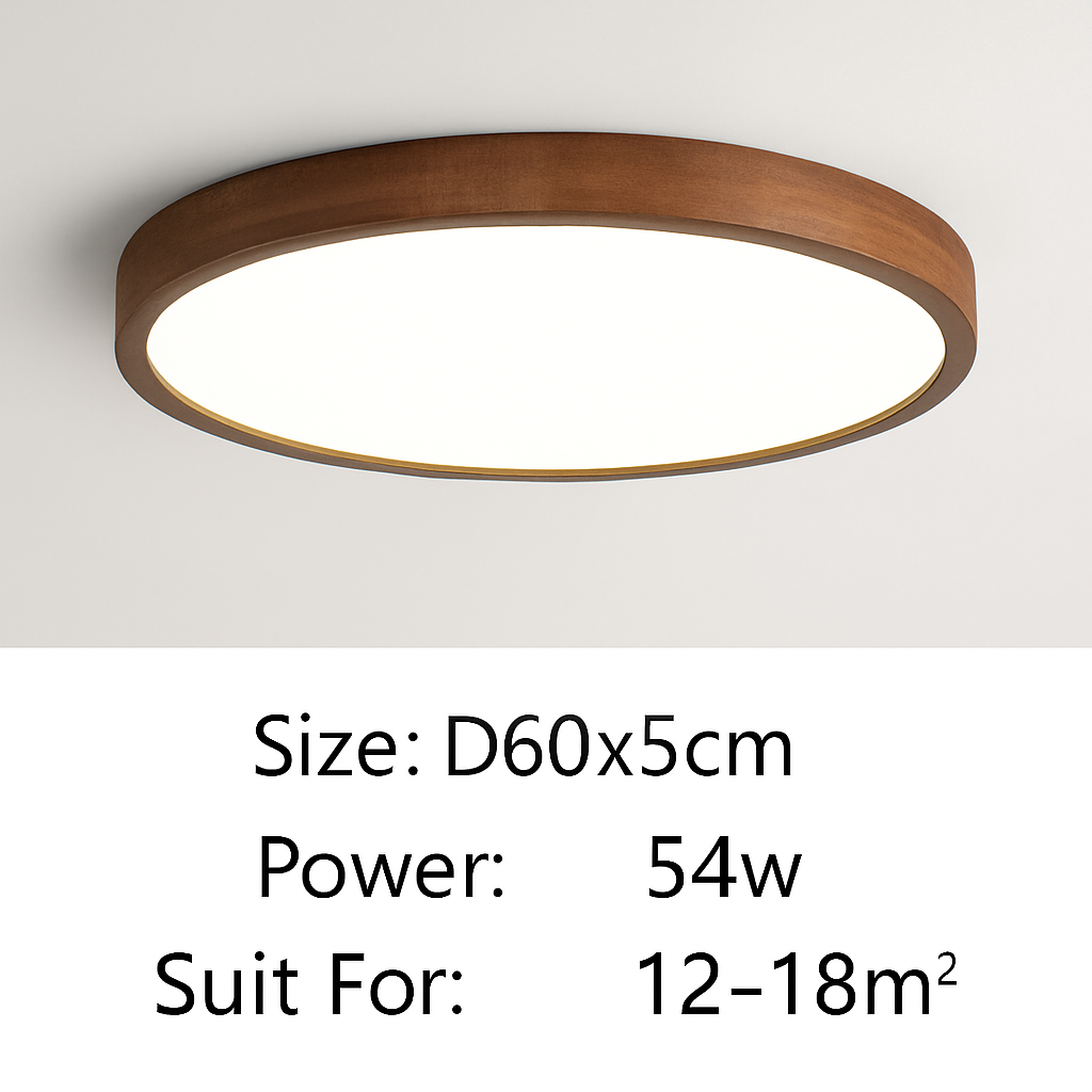 Plafonnier moderne LED bois massif