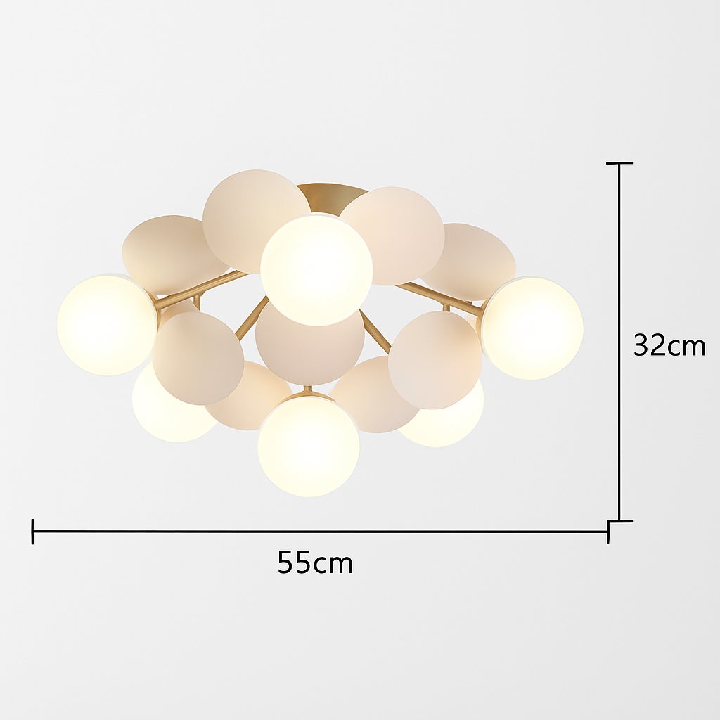 Plafonnier moderne LED coloré pour chambre d'enfant Estel