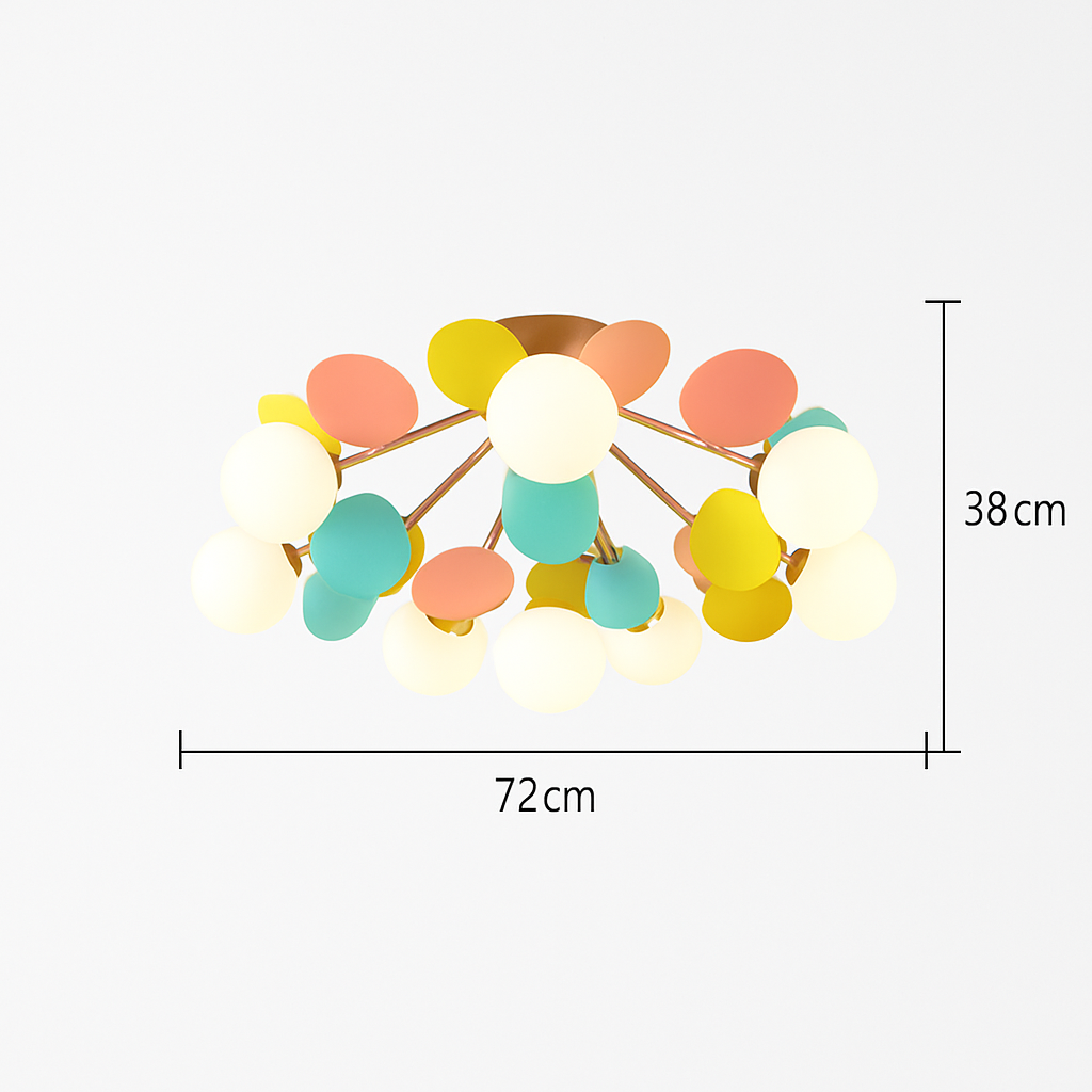 Plafonnier moderne LED coloré pour chambre d'enfant Estel
