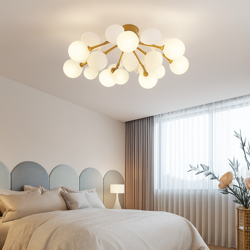 Plafonnier moderne LED coloré pour chambre d'enfant Estel