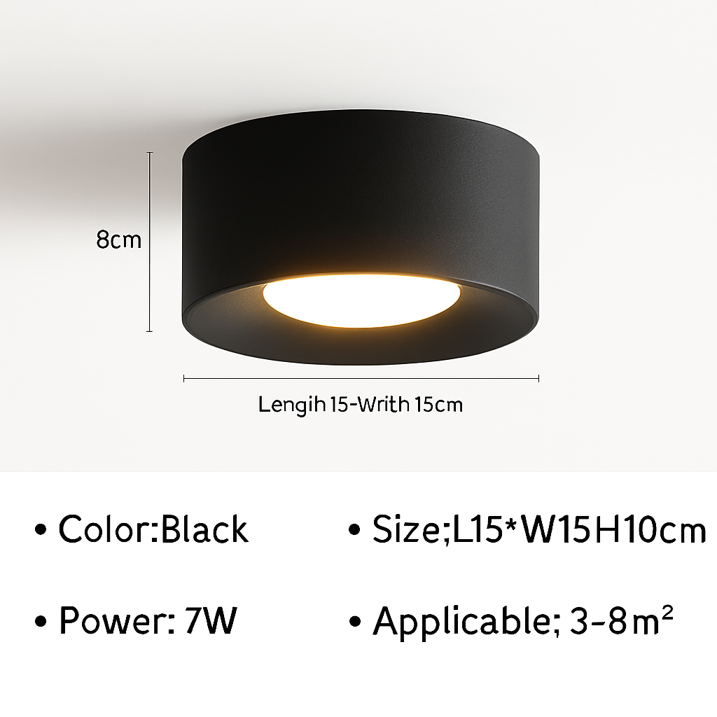 plafonnier moderne led cylindre spot minimalisme intérieur décor maison éclairage