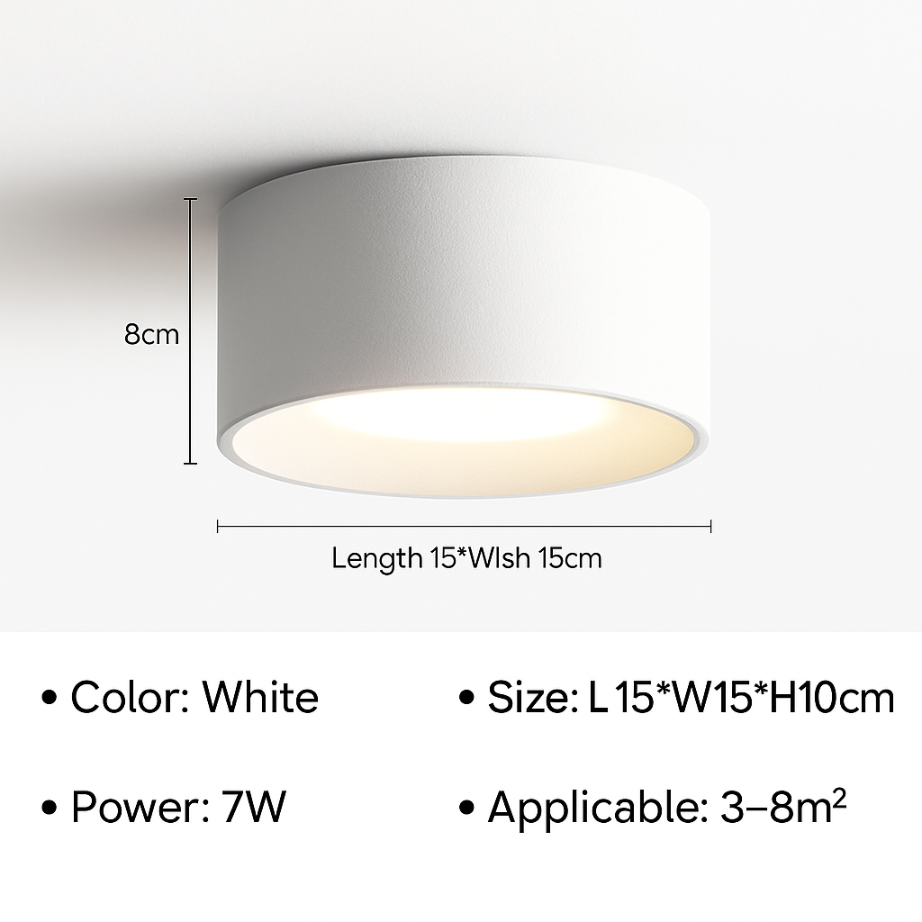 plafonnier moderne led cylindre spot minimalisme intérieur décor maison éclairage