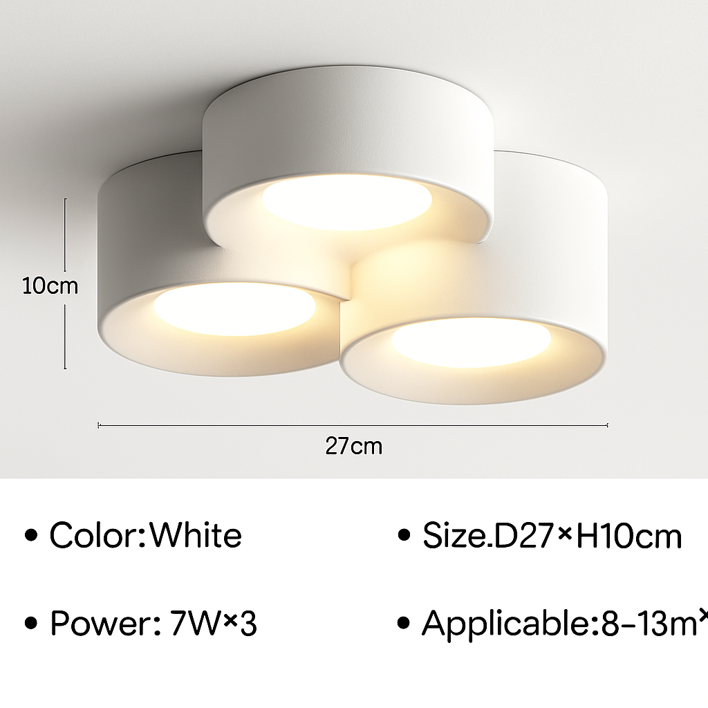 plafonnier moderne led cylindre spot minimalisme intérieur décor maison éclairage