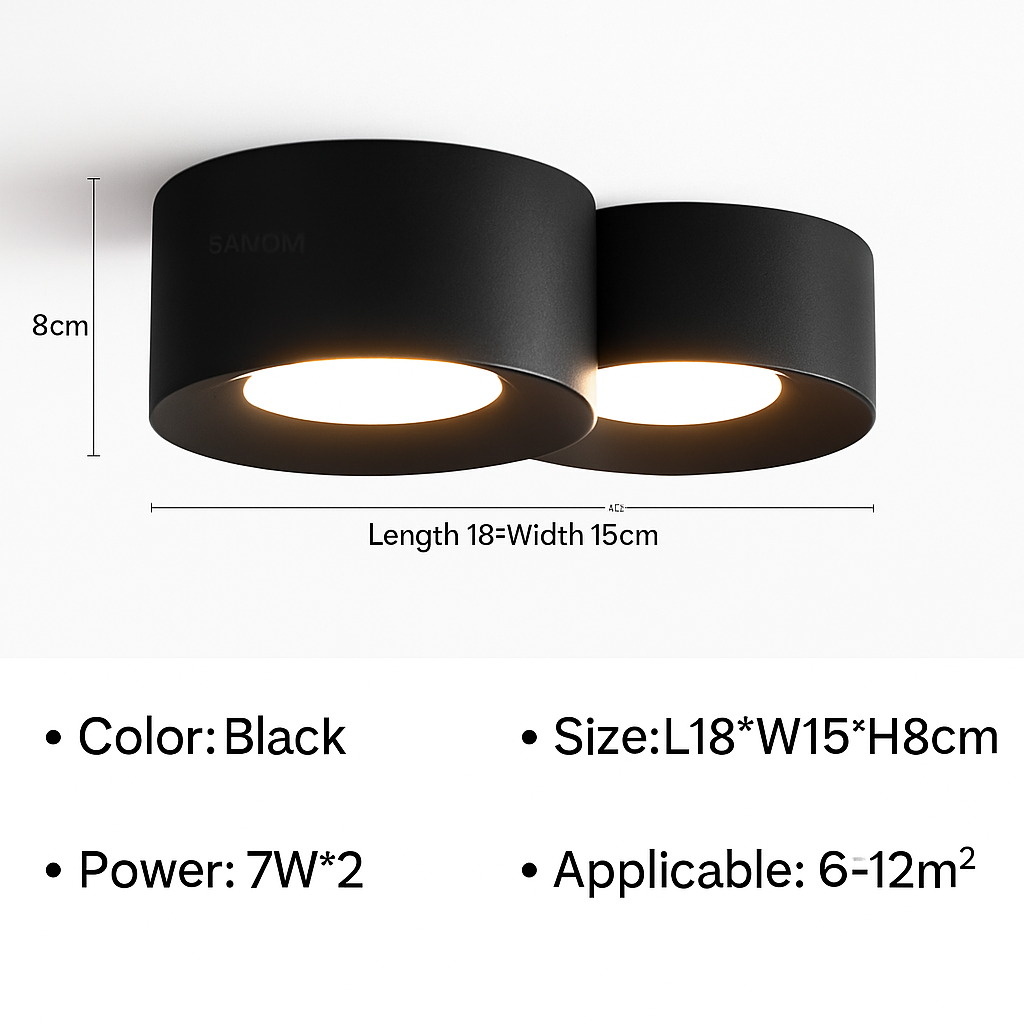 plafonnier moderne led cylindre spot minimalisme intérieur décor maison éclairage
