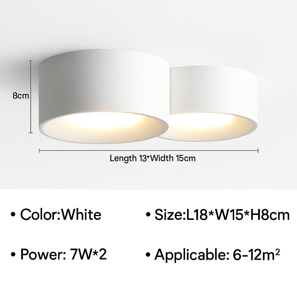 plafonnier moderne led cylindre spot minimalisme intérieur décor maison éclairage