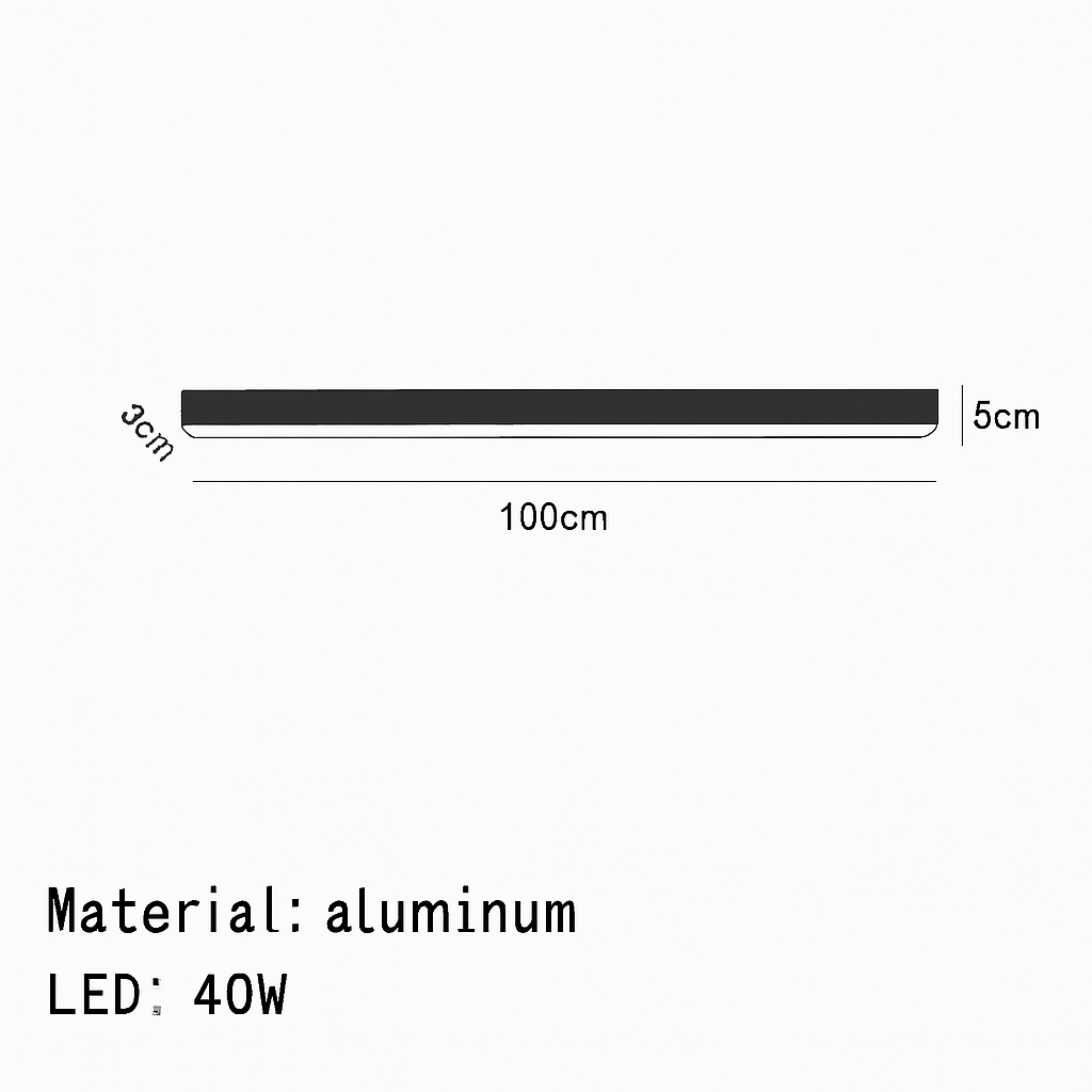plafonnier moderne led en aluminium à intensité variable
