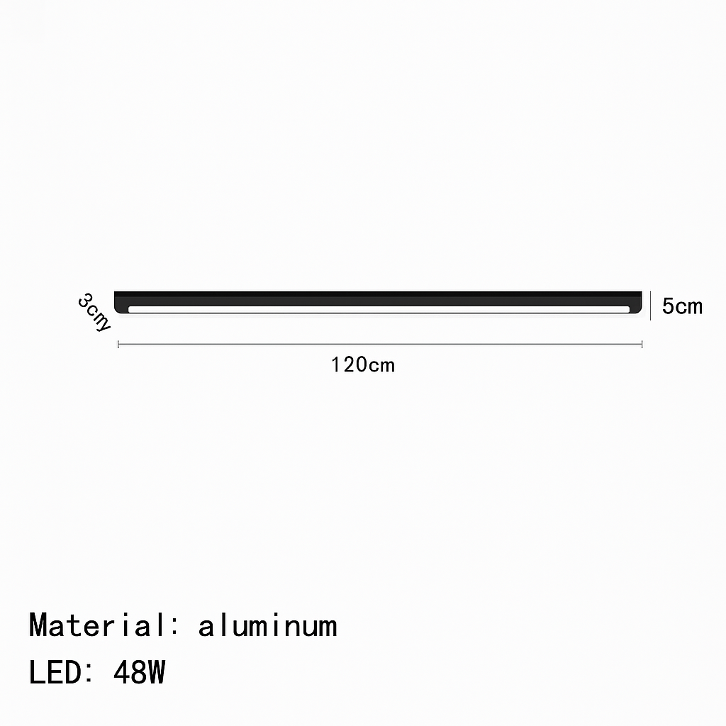 plafonnier moderne led en aluminium à intensité variable