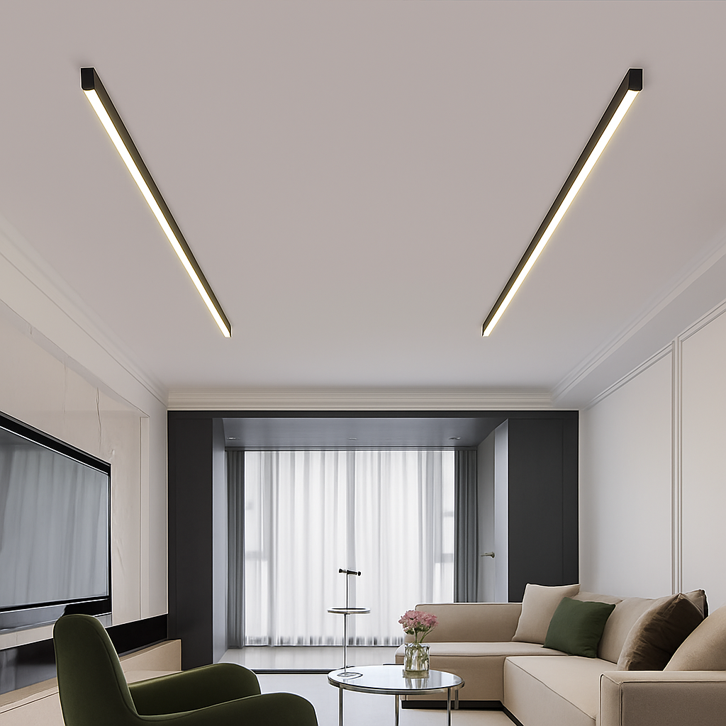 plafonnier moderne led en aluminium à intensité variable