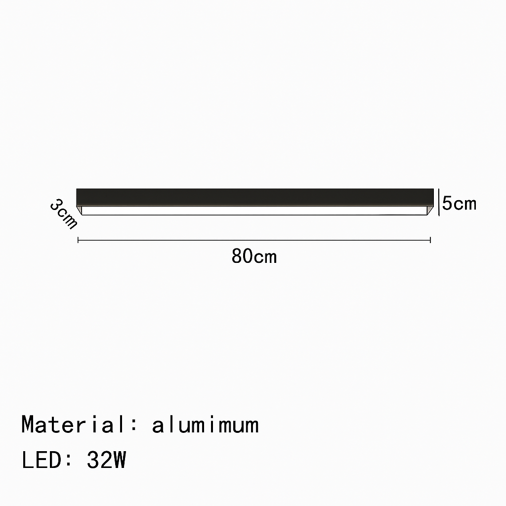 plafonnier moderne led en aluminium à intensité variable