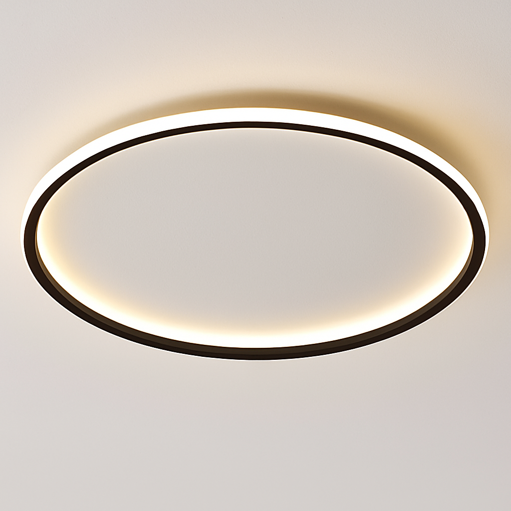 Plafonnier moderne LED en forme d'anneau métallique Marisol