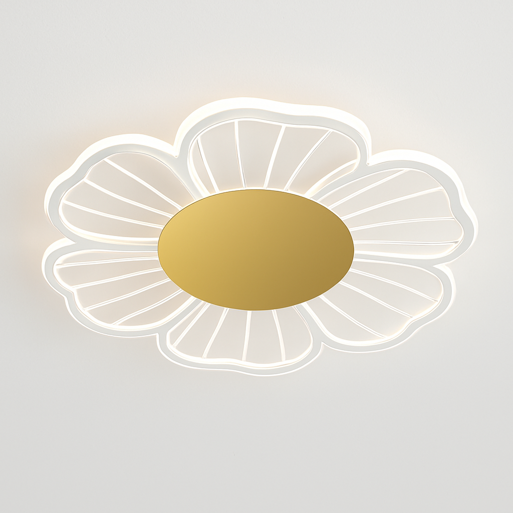 Plafonnier moderne LED en forme de fleur Majesty