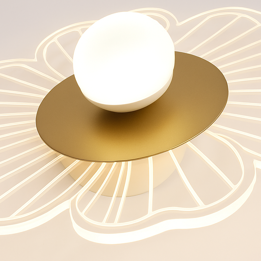 Plafonnier moderne LED en forme de fleur Majesty