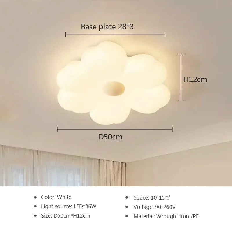 plafonnier moderne led forme de fleur pour décoration intérieure intelligente