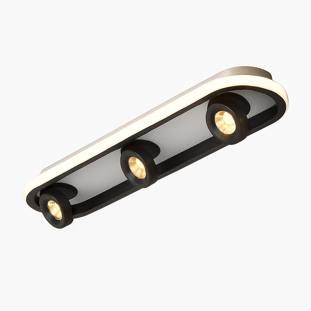 Plafonnier moderne LED ovale avec angle rotatif Charly