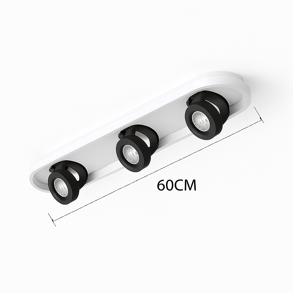 Plafonnier moderne LED ovale avec angle rotatif Charly