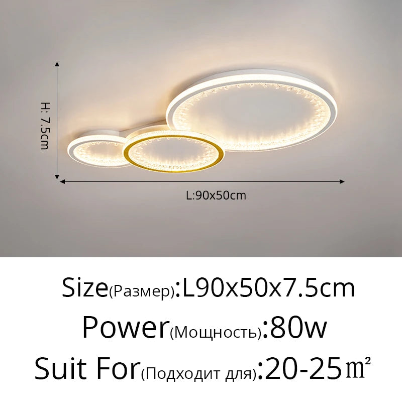 plafonnier moderne à leds avec télécommande design créatif intérieur