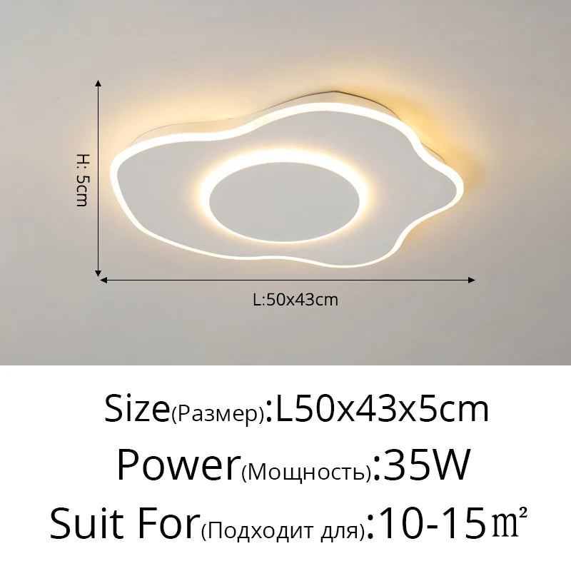 plafonnier moderne à leds avec télécommande pour éclairage intérieur