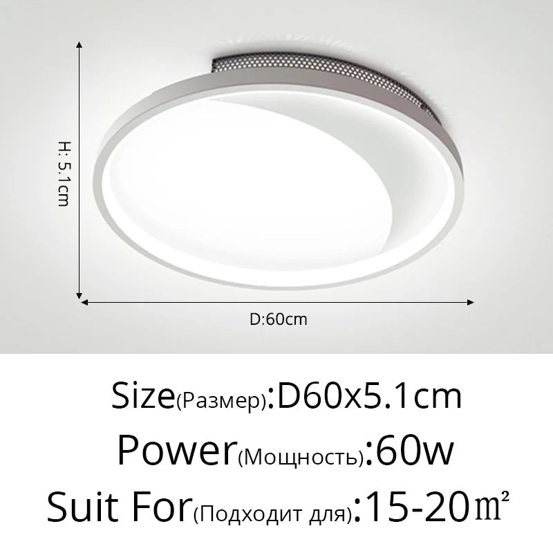 plafonnier moderne à leds avec télécommande pour intérieur décor lumineux
