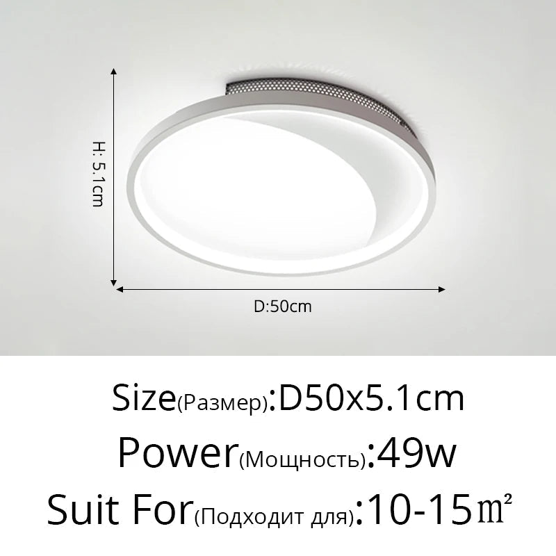 plafonnier moderne à leds avec télécommande pour intérieur décor lumineux