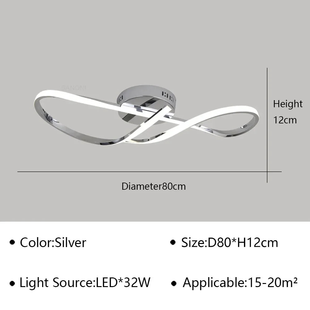 plafonnier moderne à leds doré chromé pour intérieur