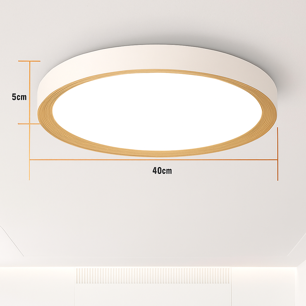 plafonnier moderne à leds en bois pour éclairage intérieur