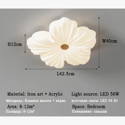 plafonnier moderne à leds en forme de fleur pour décoration intérieure
