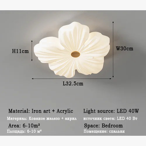 plafonnier moderne à leds en forme de fleur pour décoration intérieure