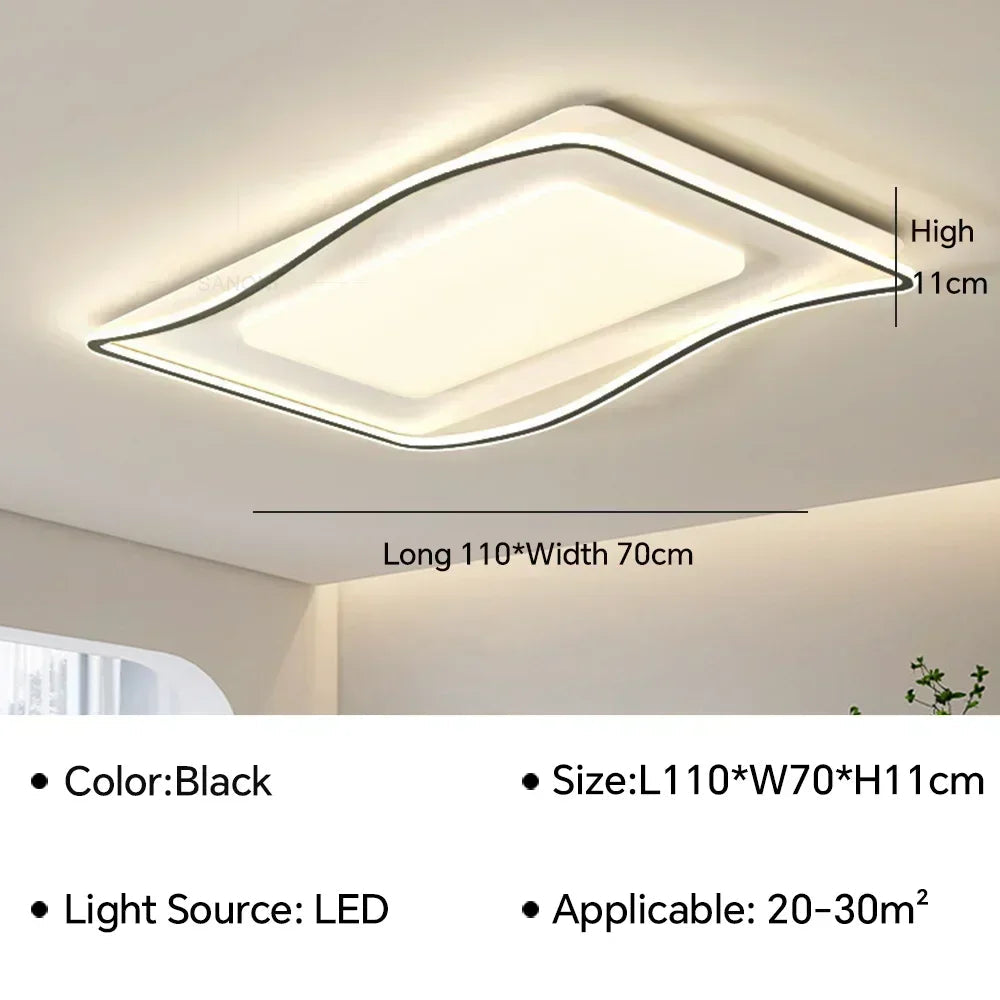 plafonnier moderne à leds pour éclairage intérieur décoratif